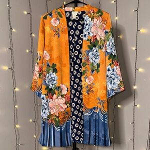 Chico's Orange Floral Jacket